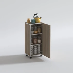 Kenzlife mutfak dolabı zehra 088*050*032 crd kilitli tekerlekli banyo evrak ofis kitaplık ayakkabılık kiler