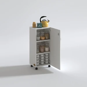 Kenzlife mutfak dolabı zehra 108*030*032 byz kilitli tekerlekli banyo evrak ofis kitaplık ayakkabılık kiler