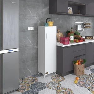 Kenzlife mutfak dolabı mine 128*030*032 byz kapaklı ayaklı banyo evrak ofis kitaplık ayakkabılık kiler