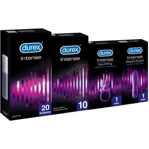 Delight Bullet Vibratör + Durex Little Devil Titreşimli Halka + Intense Uyarıcı Prezervatif 10'lu + Intense Uyarıcı Jel