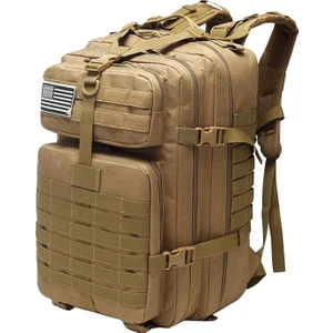 50L Açık Kamp Çantası Günü Sırt Çantası Yürüyüş Trekking Sırt Çantası Açık Kahverengi