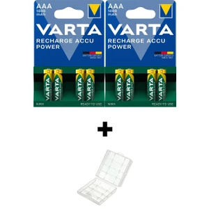 8 Adet Varta Ready To Use  1000MAH Aaa Ince +4'lü Pil Kutusu