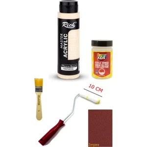 Rich Master Su Bazlı Kokusuz Dayanıklı Krem Akrilik Boya Seti 500 cc – Hobi ve Dekoratif Projeler İçin