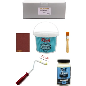 Rich Multi Surface Beyaz 1000 gr Dolap Boyama Seti Mobilya Boyama Seti Mat Vernik