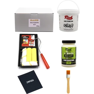 Rich Multi Decor Chalked Antik Beyaz 1000 gr Dolap Boyama Seti Mobilya Boyama Seti Yarı Mat