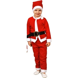 Çocuk Noel Baba Kostümü Noel Kıyafeti 1812 5/8