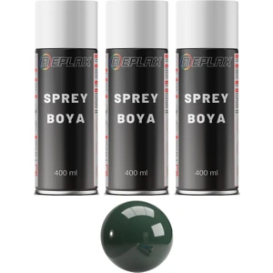 3 Adet Ral 6005 Koyu Çit Yeşili Sprey Boya 400 ml