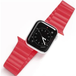 Dux Ducıs Apple Watch 42/44/45MM Için Manyetik Zincir Versiyon Pu Deri Kayış Kordon