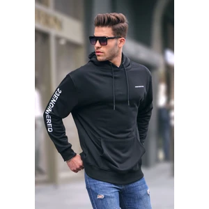 Siyah Kapüşonlu Erkek Sweatshirt 6038