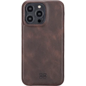 Apple iPhone 14 Pro Max Uyumlu Deri Arka Kapak F360 Tn3 Kahve