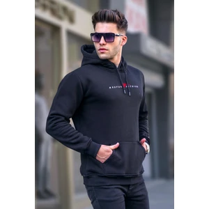 Siyah Basic Kapüşonlu Sweatshirt 6002