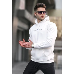 Ekru Basic Kapüşonlu Sweatshirt 6002