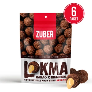 Lokma Kakao Çekirdeği Kaplı Fındık Ezmeli Meyve Topu 6 x 96 gr