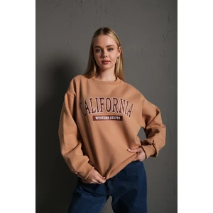 Kadın Calıfornıa Baskılı Oversize Sweatshirt