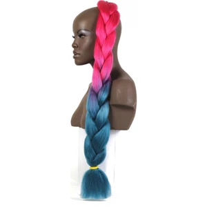 Eva Peruk Afrika Örgüsü Rasta Ve Box Braid Için Sentetik Saç 100 Gram - Renkli Ombreli