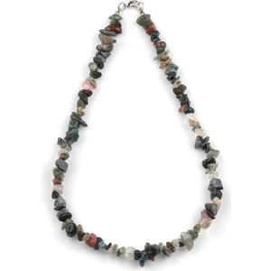 Alibaba Doğaltaş Yosun Akik Doğal Taş Kırık Taş Kolye