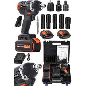 Motor Akülü Vidalama + Darbeli Somun Sıkma Set