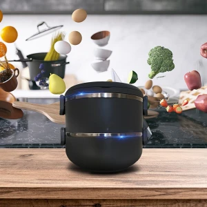 Freshbox 2 Katlı Sefer Tası Yemek Termosu Gri Tek Kişilik Hacimi Vardır