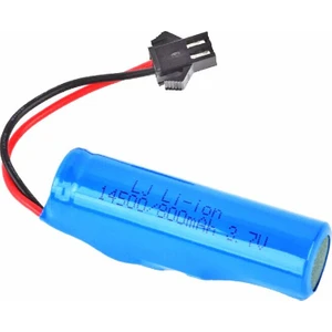 3.7V 14500  Li-Ion Siyah Soketli Oyuncak Araba Pili 14MM x 50MM Ölçülerinde
