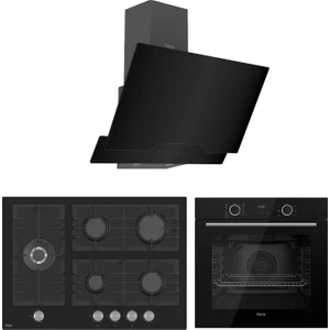 Fryart Bl Modüler Serisi Siyah Ankastre Cam Set (D063 + BL135 + XE63CS)