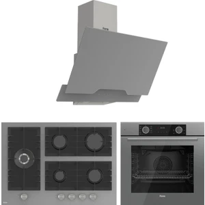 FryArt BL Modüler Serisi Gri Ankastre Cam Set (D065 + BL138 + XE63CPR)