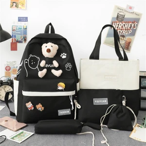 Sevimli Kore Sırt Çantası Sırt Çantası 5 Parça Takım (Yurt Dışından)