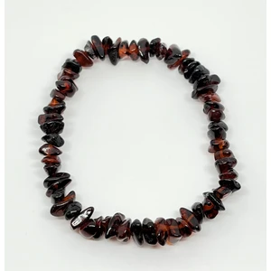 Tesbihci Efendi Damla Kehribar Yetişkin Vişne Renk Lastikli Bileklik