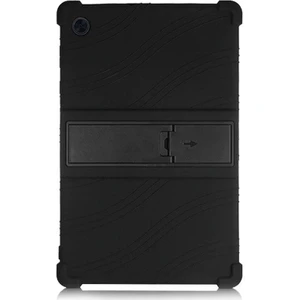 Lenovo Tab M10 Fhd Plus 10.3 Inch TB-X606 X606F Tablet Standlı Silikon Kılıf - Siyah