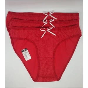 Tutku 6'lı bayan küçük puantiyeli bikini kırmızı