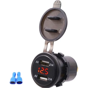 Tekne USB Soketi Voltmetreli 12-24V