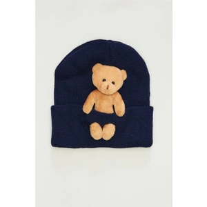 Miniko Kids Unisex Ayıcık Figürlü 1-4 Yaş Triko Bere