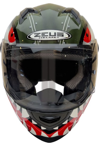 Zeus Kask ZS-811A Green AL38 Silver