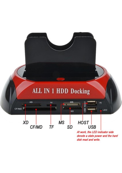 All-In 1875-J HDD Docking Istasyonu Çift USB 2.0 Kart