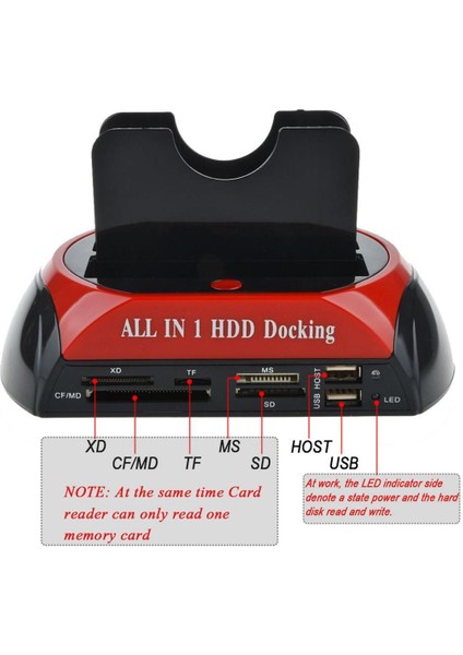 All-In 1875-J HDD Docking Istasyonu Çift USB 2.0 Kart