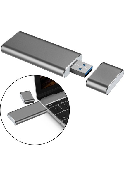 Usp Gray ile USB 3.0 Harici Muhafaza Katı Hal Sürücüsü 6gbps