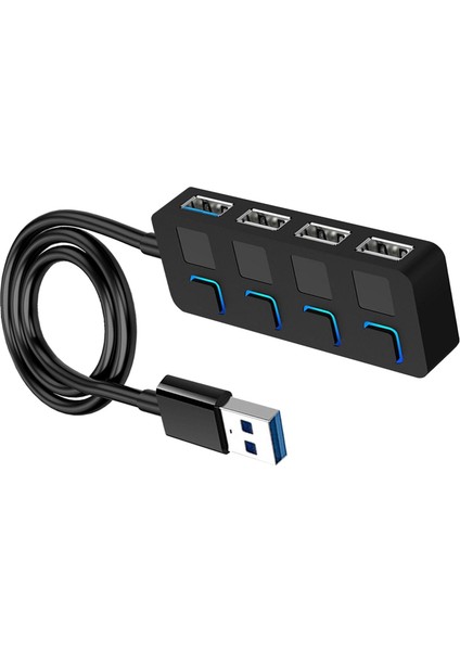 Sürücü Için Genişletilmiş Kablolu 4 Bağlantı Noktası USB 3.0 Hub