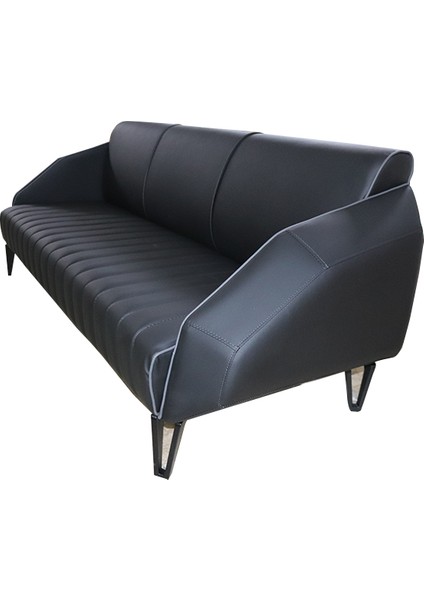 Koltukstilim Sandro Black Üçlü Ofis Kanepe Ofis Bekleme Ofis Mobilyası modelleri