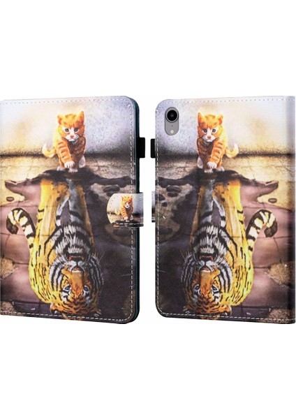 Ipad Için 10. Nesil 10.9 2022 Renkli Çizim Dikiş Akıllı Deri Tablet Kılıfı (Cat And Tiger) (Yurt Dışından) fiyatları