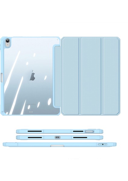 Ipad Için 10. Nesil 10.9 2022 Dux Ducis Toby Serisi Antiskid Deri Akıllı Tablet Kılıfı (Mavi) (Yurt Dışından)