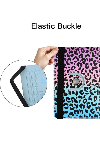 8 Inç Renkli Çizim Deri Tablet Kasası Için (Leopar Baskı) (Yurt Dışından) fırsatları