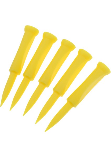 5 Adet Dayanıklı Kale Golf Tees 70 mm. Sarı Golfçü Aracı (Yurt Dışından)