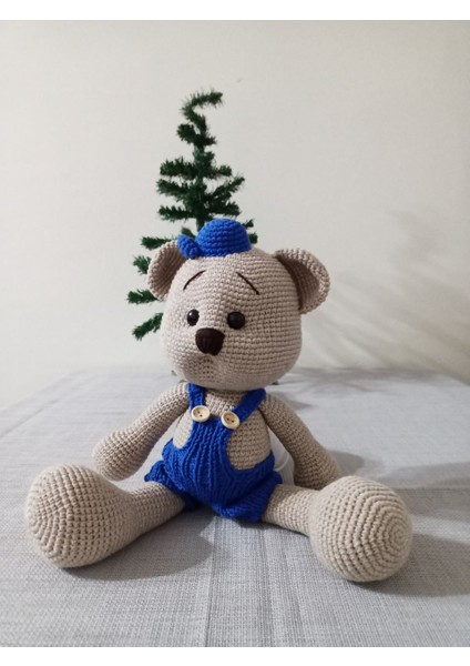 Şapkalı Ayıcık Amigurumi Peluş Oyuncak El Yapımı