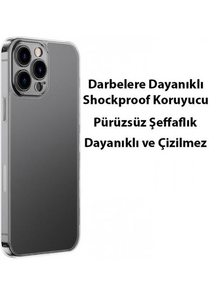 0.4mm iPhone 13 Pro Max 6.7inch Darbe Koruyucu Telefon Kılıfı, Çizilmez, Kamera Koruyucu