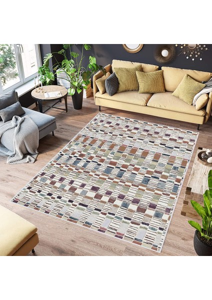 Dijital Baskı Yıkanabilir Kaymaz Taban Salon Halısı RVG0545