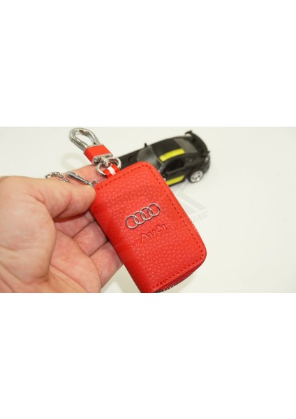 Audi Logo Orjinal Deri Çanta Anahtarlık New Style