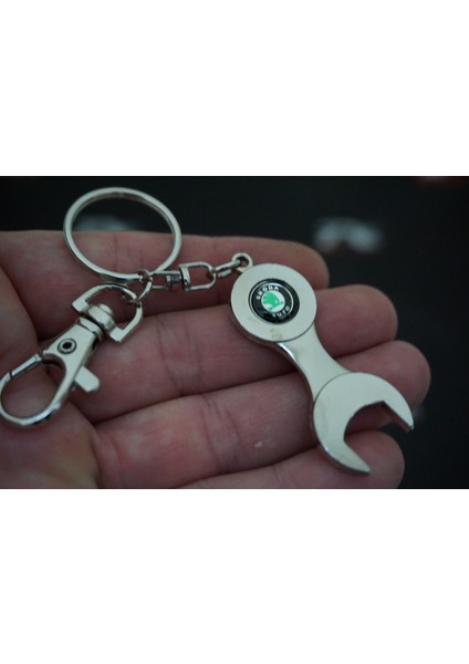 Skoda Logo Ingiliz Anahtarlık Sibop Kapağı Seti