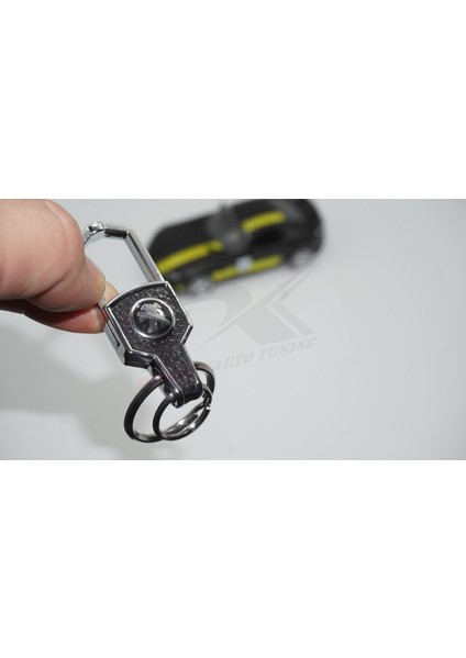 Peugeot Logo Amblem Deri Metal Stil Anahtarlık