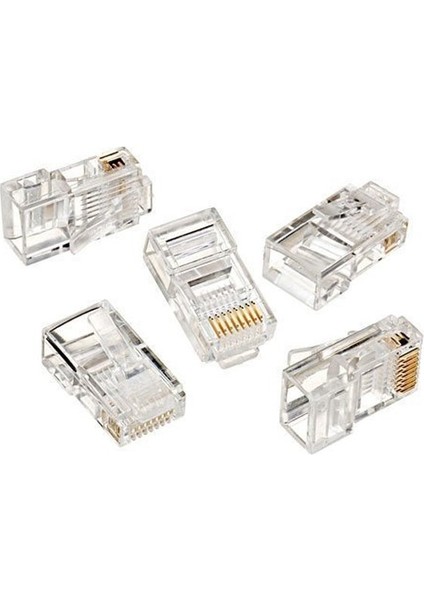 RJ45 Cat5/cat6 Uç 8P8C Powermaster (100LÜK Paket) Poşetli