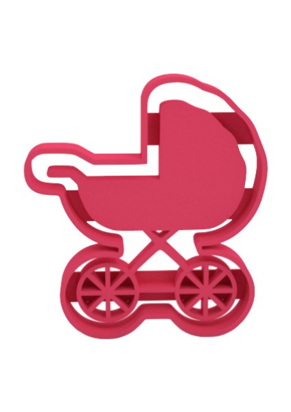 Baby Shower - Bebek Arabası Kurabiye Kalıbı