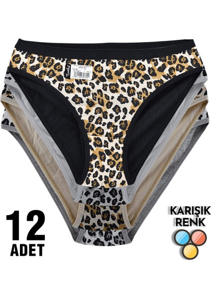 0740 Leopar Kadın Bikini 12'li